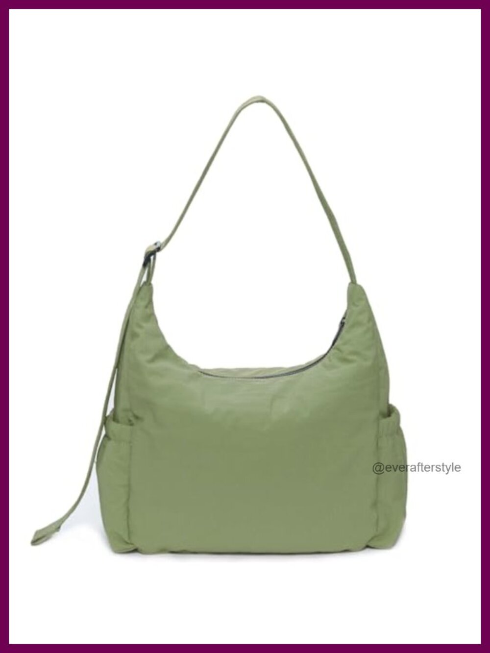 Nylon Hobo Crossbody Bag Lightweight Shoulder Travel Handbag Adjustable Strap